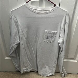 Vineyard Vines Men's Classic White Long Sleeve Tee